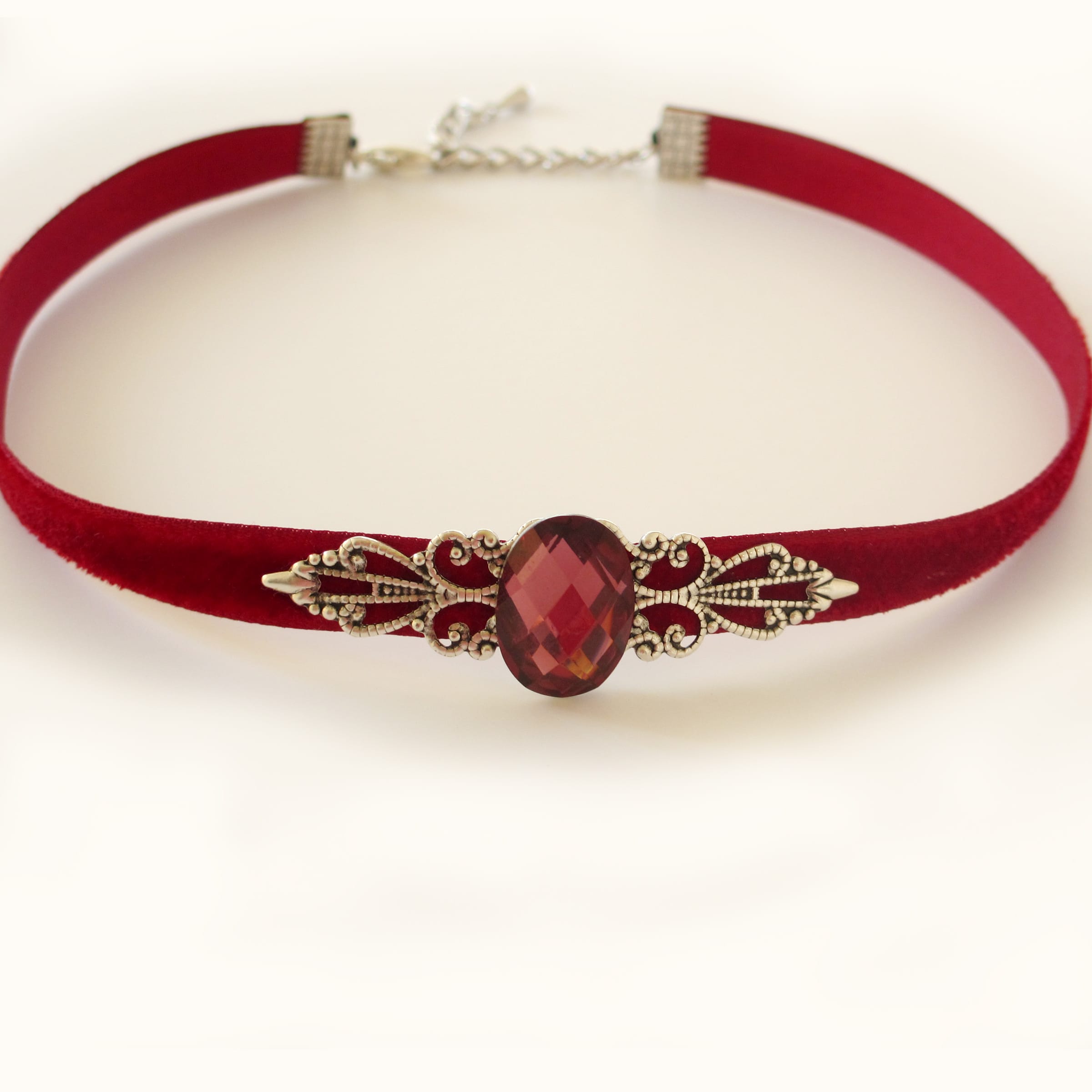 Vintage Choker - Βελούδινο τσόκερ μπορντό
