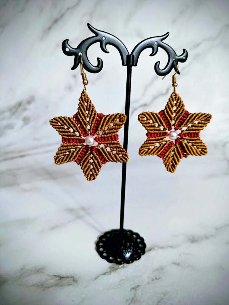 Χειροποίητα Boho γυναικεία σκουλαρίκια micro macrame