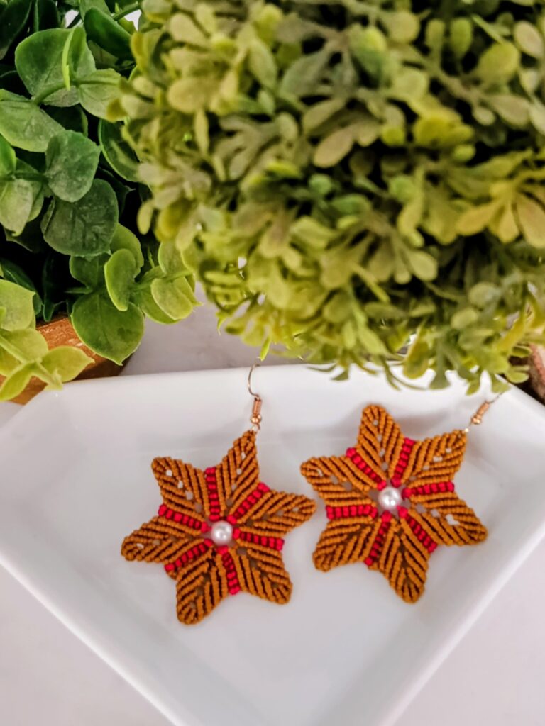 Χειροποίητα Boho γυναικεία σκουλαρίκια micro macrame
