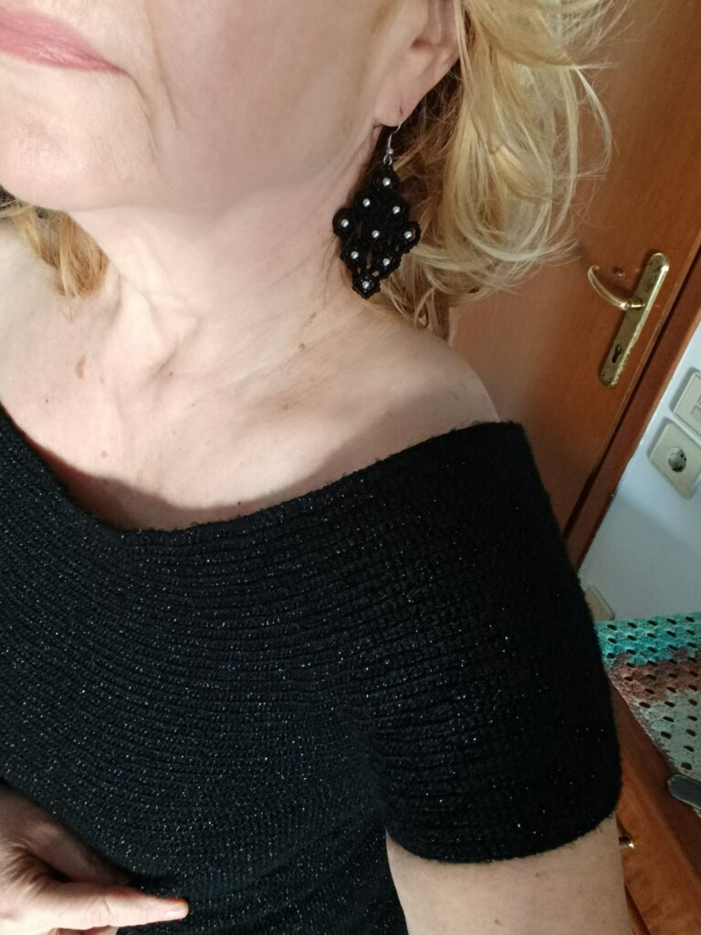Χειροποίητα Boho micro macrame σκουλαρίκια ρόμβος