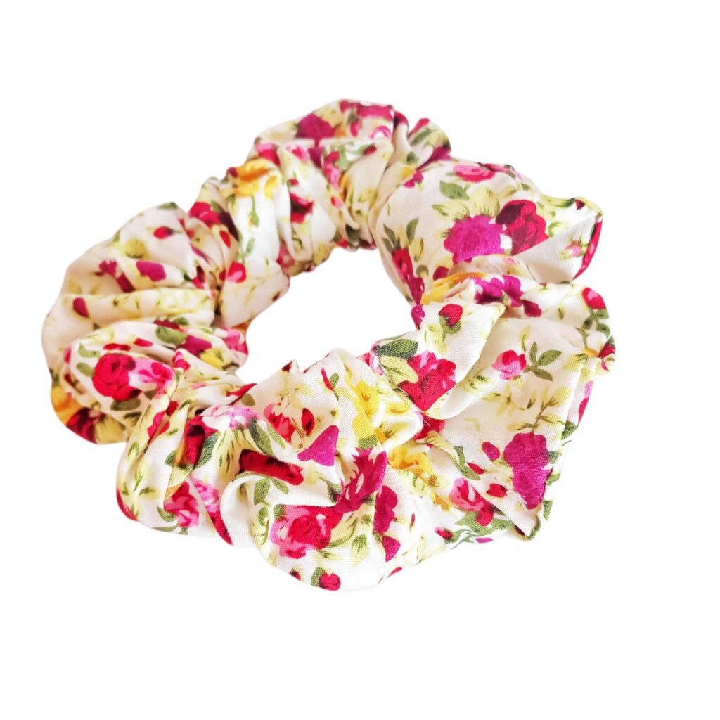 Scrunchie φλοράλ ποπλίνα