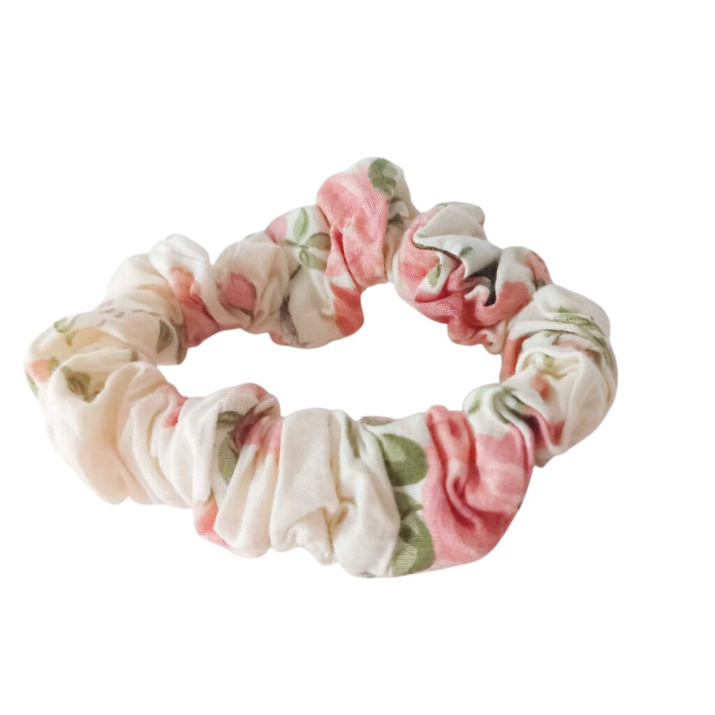 Scrunchie φλοράλ ποπλίνα
