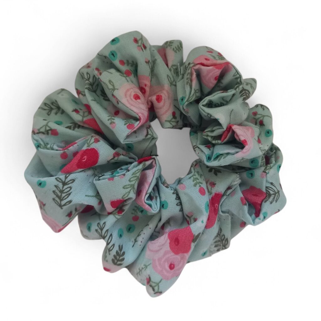 Scrunchie βεραμάν φλοράλ ποπλίνα