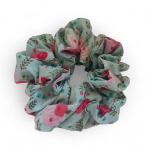 Scrunchie βεραμάν φλοράλ ποπλίνα