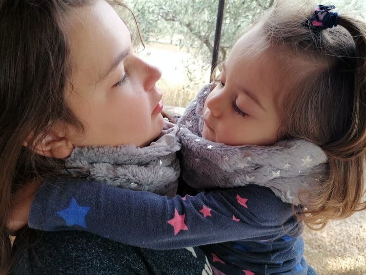 Κασκόλ λαιμού γκρι γουνάκι με αστέρια