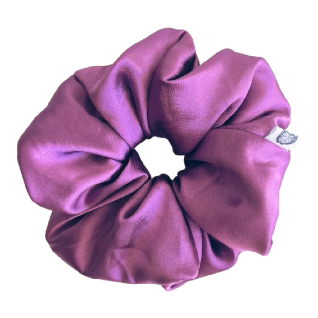 Orchid Bloom Large Satin Scrunchie