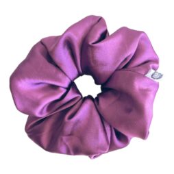 Orchid Bloom Large Satin Scrunchie