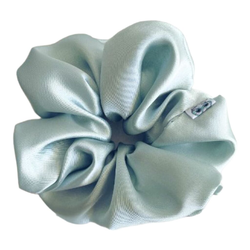 Celestial Blue Large Satin Scrunchie
