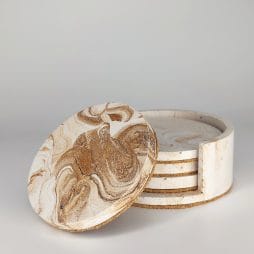 Σετ Σουβέρ με θήκη Marble