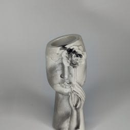 Βαζάκια με σχέδιο προσώπου Marble