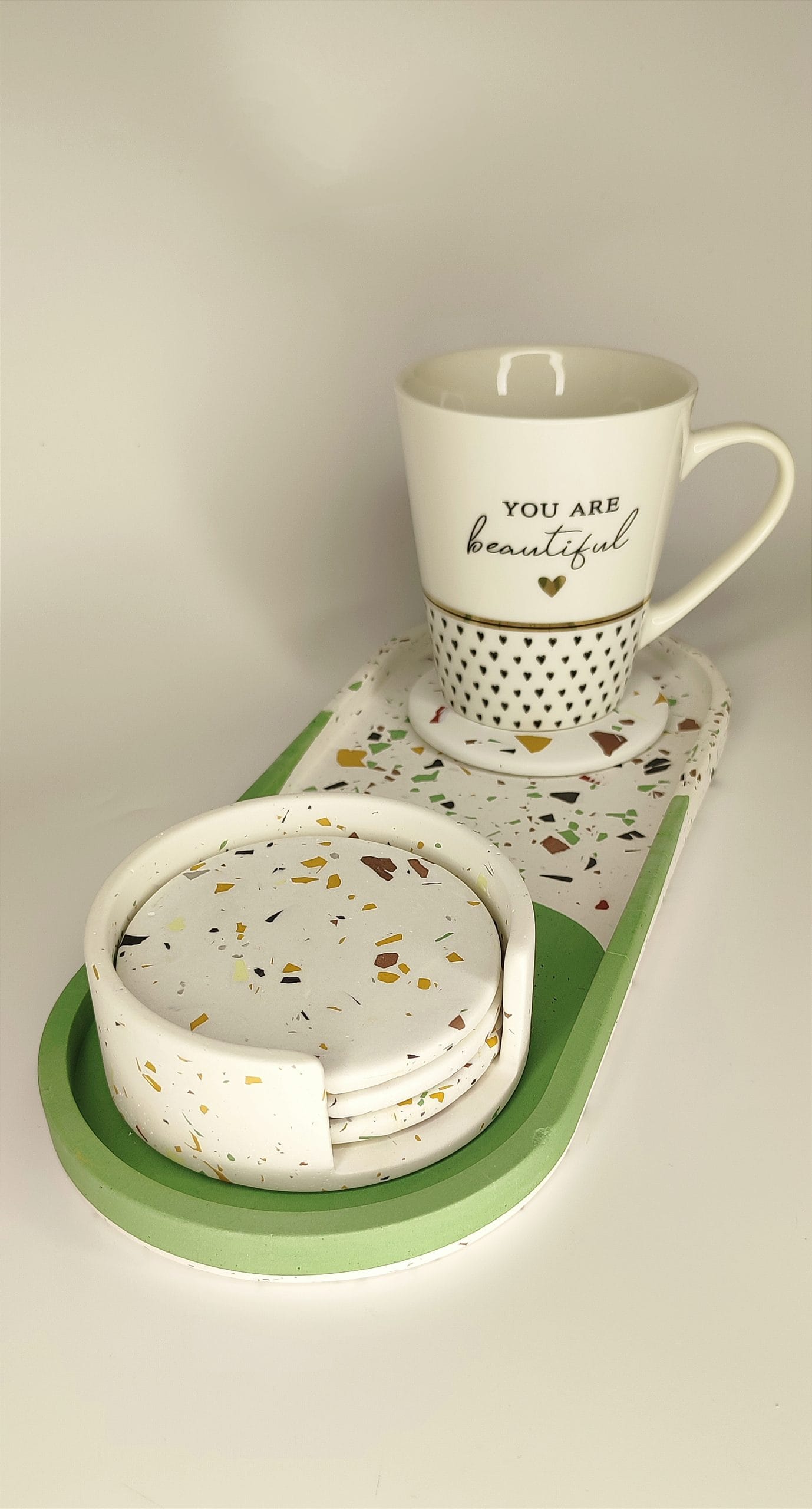 Σετ Σουβέρ με θήκη Terrazzo