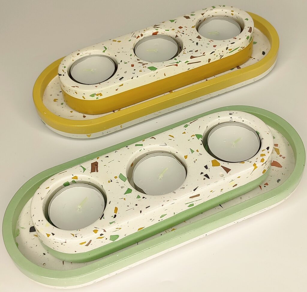 Βάση ρεσώ με 3 θέσεις Terrazzo