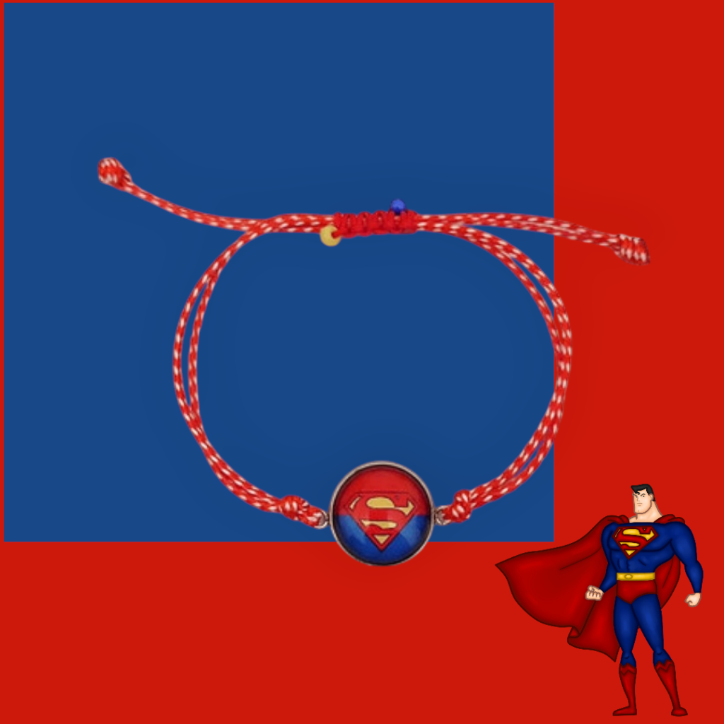Παιδικό βραχιόλι μαρτάκι με τον superman .