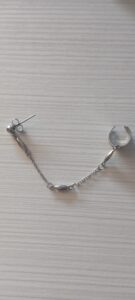 Χειροποίητο ατσάλινο σκουλαρίκι mini nail