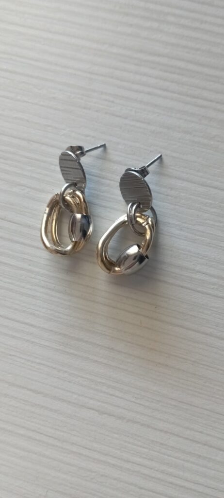 Χειροποίητα ατσάλινα σκουλαρίκια elegance earrings