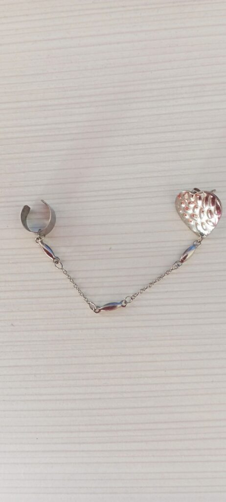 Ατσάλινο σκουλαρίκι silver heart
