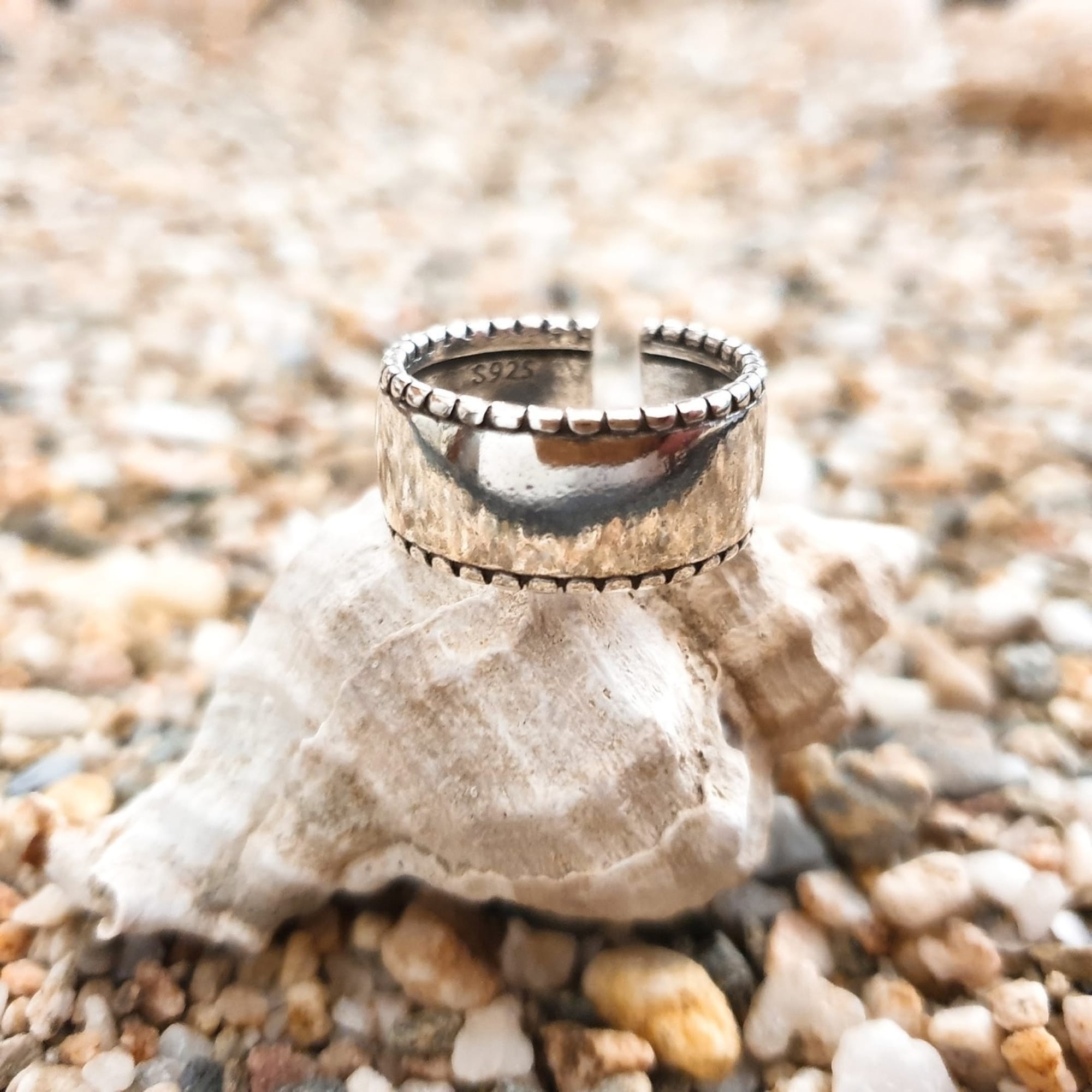 Δαχτυλίδι Boho Cuff Band - Ασημί 925 Επιπλατινωμένο, Αυξομειούμενο