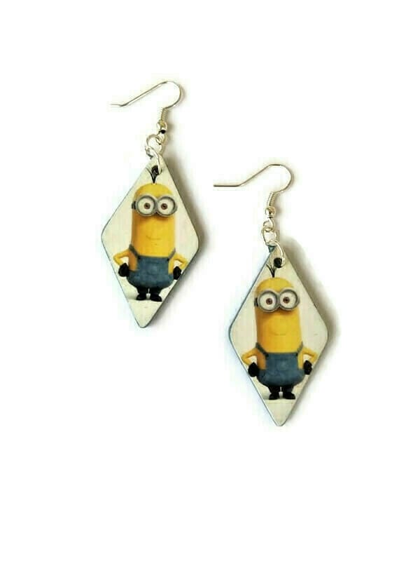 Μοναδικά ξύλινα σκουλαρίκια | Minions