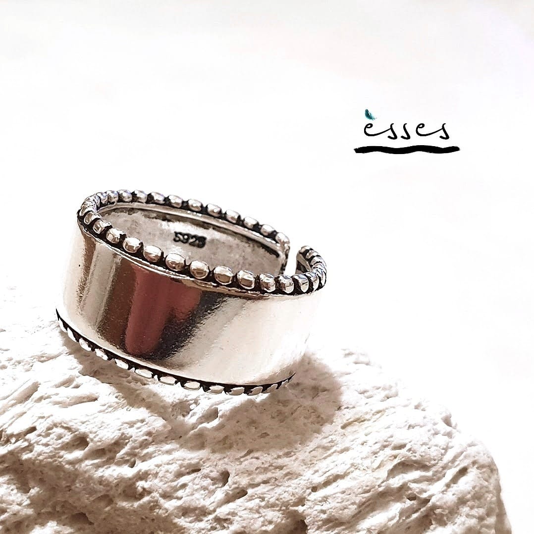 Δαχτυλίδι Boho Cuff Band - Ασημί 925 Επιπλατινωμένο, Αυξομειούμενο