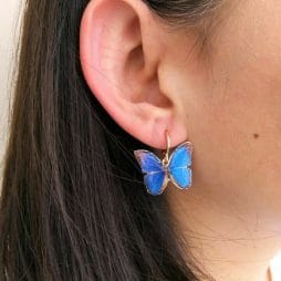 Little Butterfly | Σκουλαρίκια κρεμαστά από πολυμερικό πηλό με υγρό γυαλί