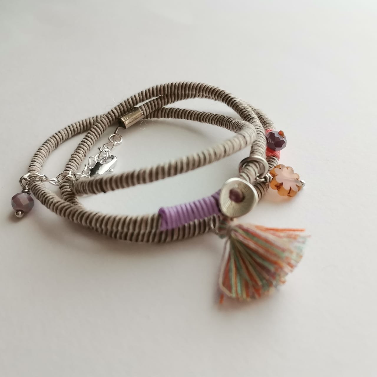 Βραχιόλι boho, coral pink