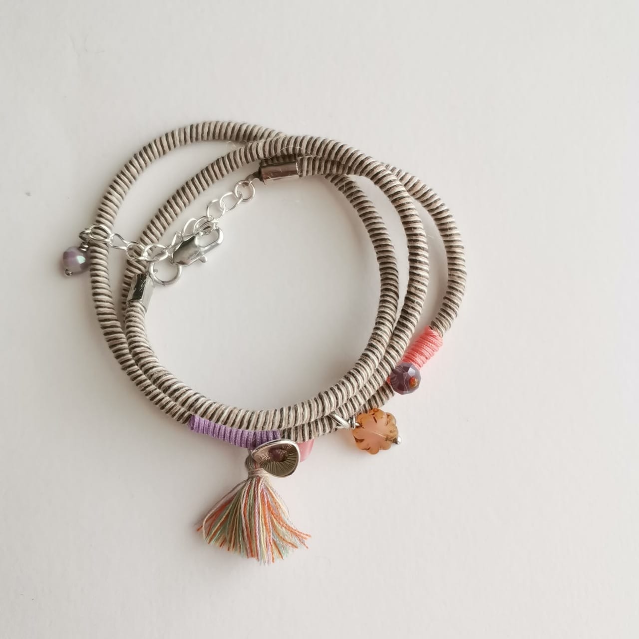 Βραχιόλι boho, coral pink