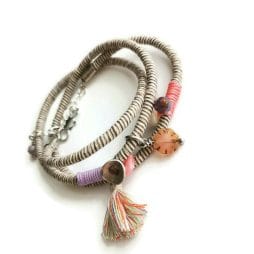 Βραχιόλι boho, coral pink