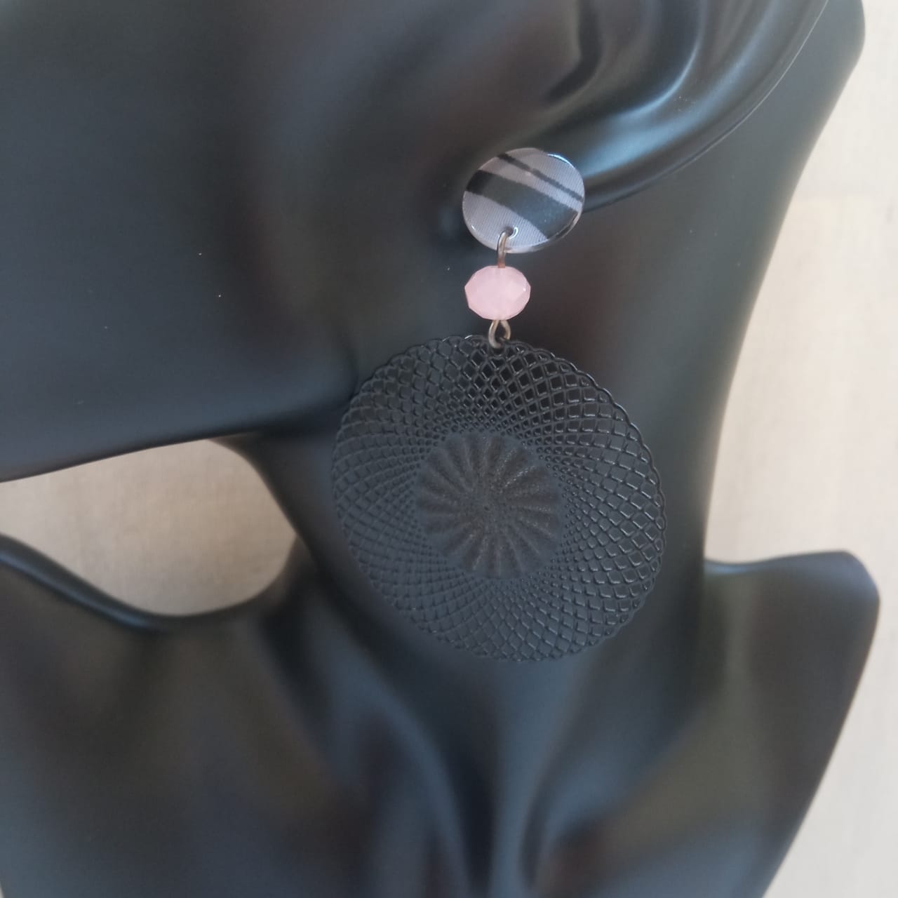 Σκουλαρίκια μαύρο Filigree