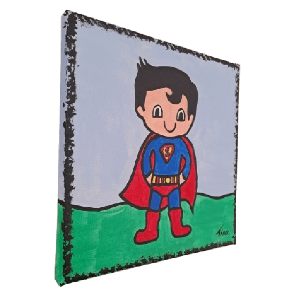 Σούπερ ήρωας Superman baby ζωγραφική σε καμβά