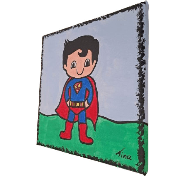 Σούπερ ήρωας Superman baby ζωγραφική σε καμβά