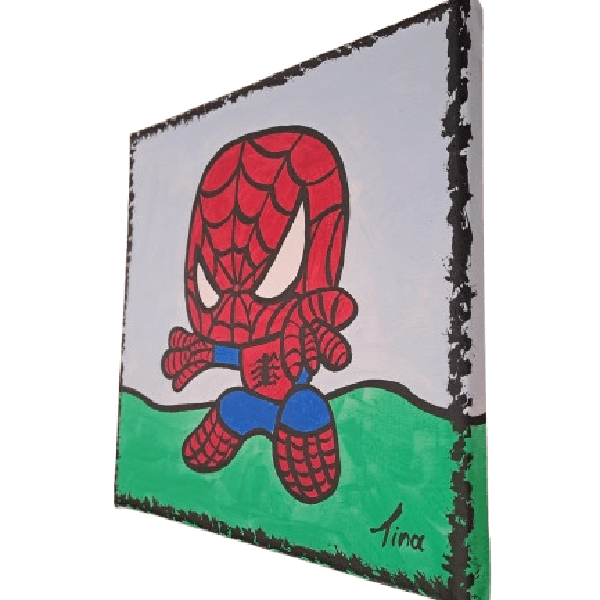 Σούπερ ήρωας Spiderman baby ζωγραφική σε καμβά