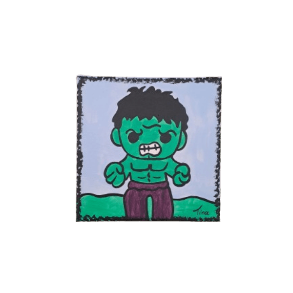 Hulk baby σούπερ ήρωας ζωγραφική σε καμβά