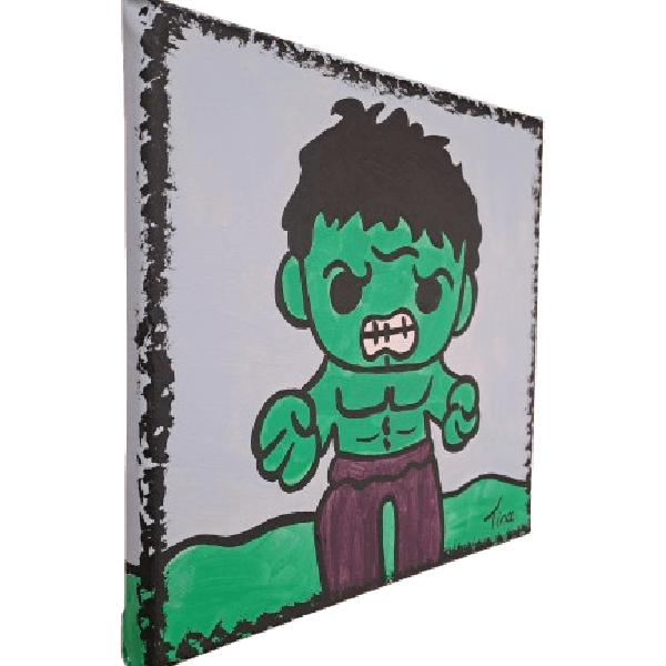 Hulk baby σούπερ ήρωας ζωγραφική σε καμβά