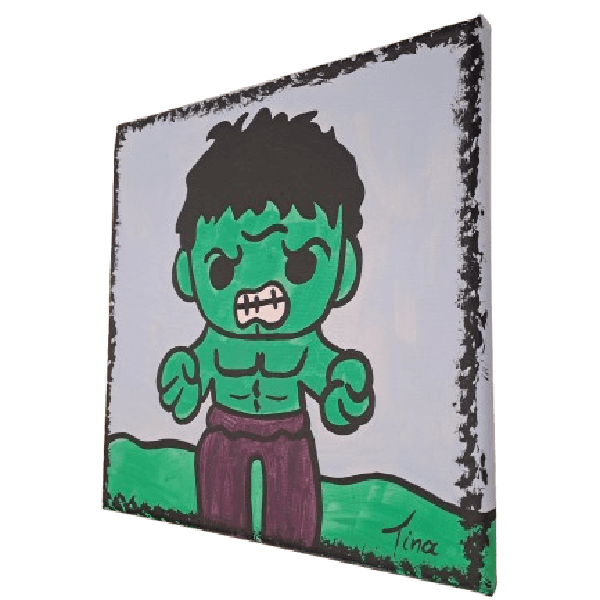 Hulk baby σούπερ ήρωας ζωγραφική σε καμβά
