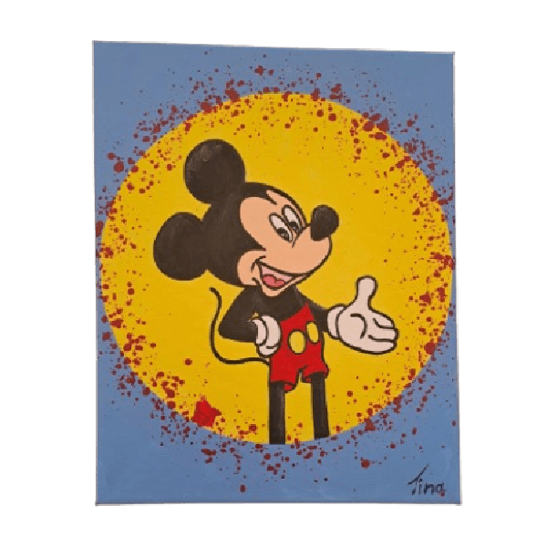 Mickey mouse ζωγραφική σε καμβά