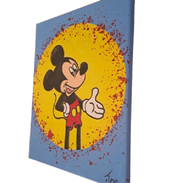 Mickey mouse ζωγραφική σε καμβά