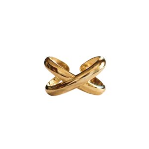 Γυναικείο δαχτυλίδι x bold επιχρυσωμένο ασήμι 925 αυξομειούμενο