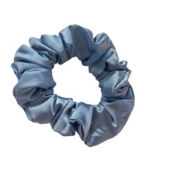 Χειροποίητο scrunchie σατέν σιέλ