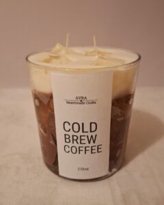 Cold brew coffee candle
