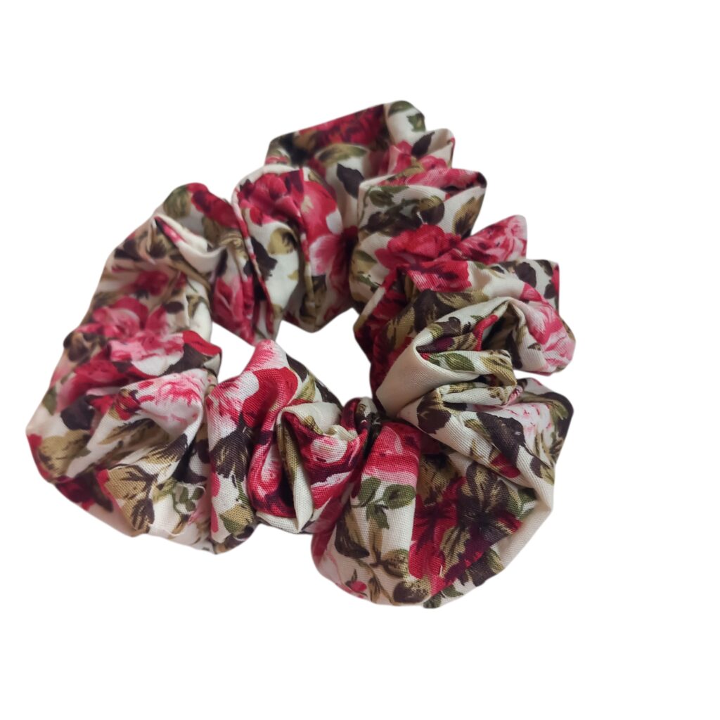 Χειροποίητο scrunchie φλοράλ