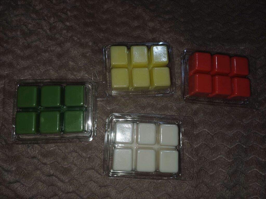 Wax melts mood cubes