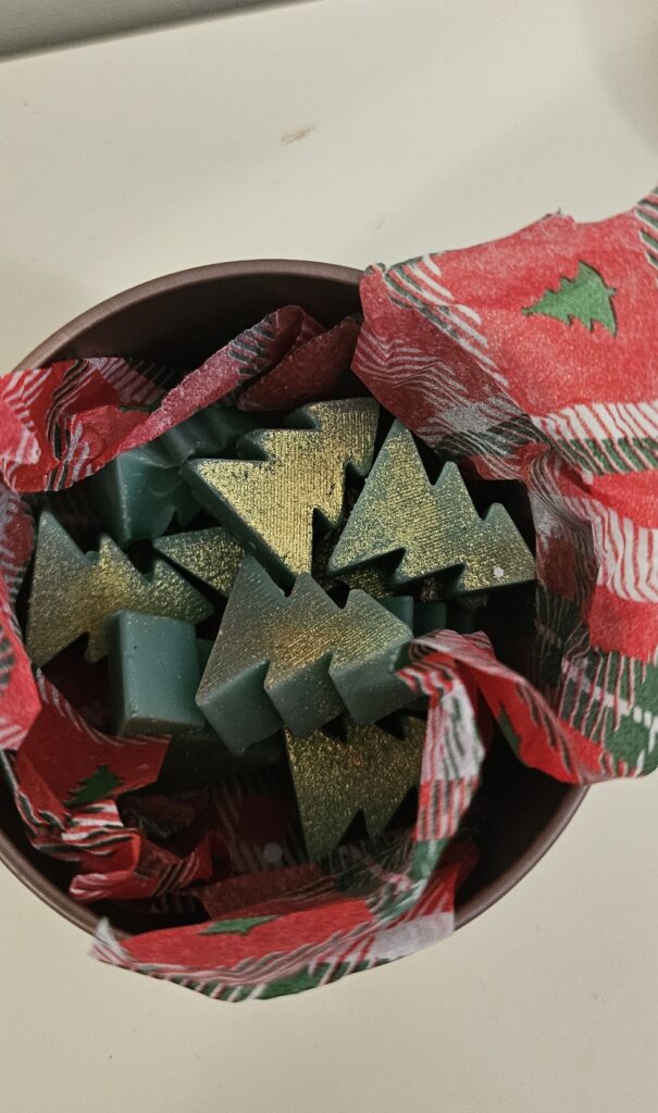 10 μικρά wax melts Χριστούγεννα- μελομακάρονο, ή τζιντζερ bread