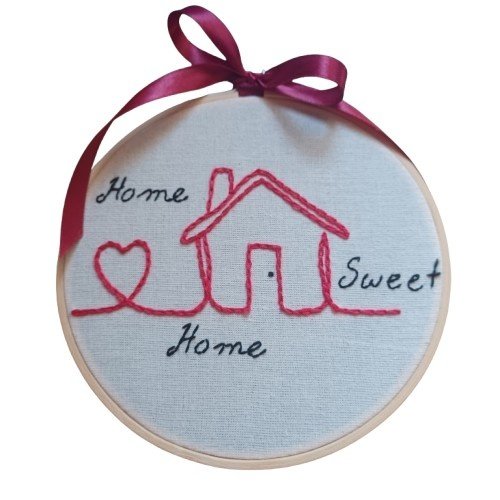 Κέντημα σε τελάρο "Home Sweet Home"