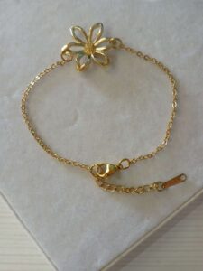 Ατσάλινο βραχιόλι Gold Daisy