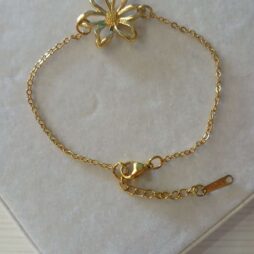 Ατσάλινο βραχιόλι Gold Daisy