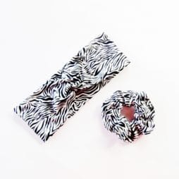 Σετ κορδέλα για τα μαλλιά λεοπάρ και scrunchie