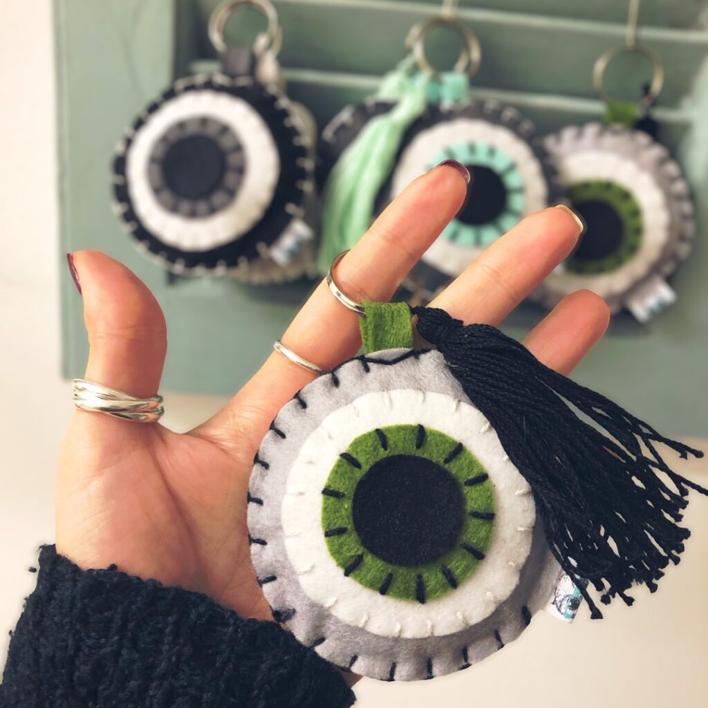 Ocean Vibes Keychain – Χειροποίητο μπρελόκ από Felt
