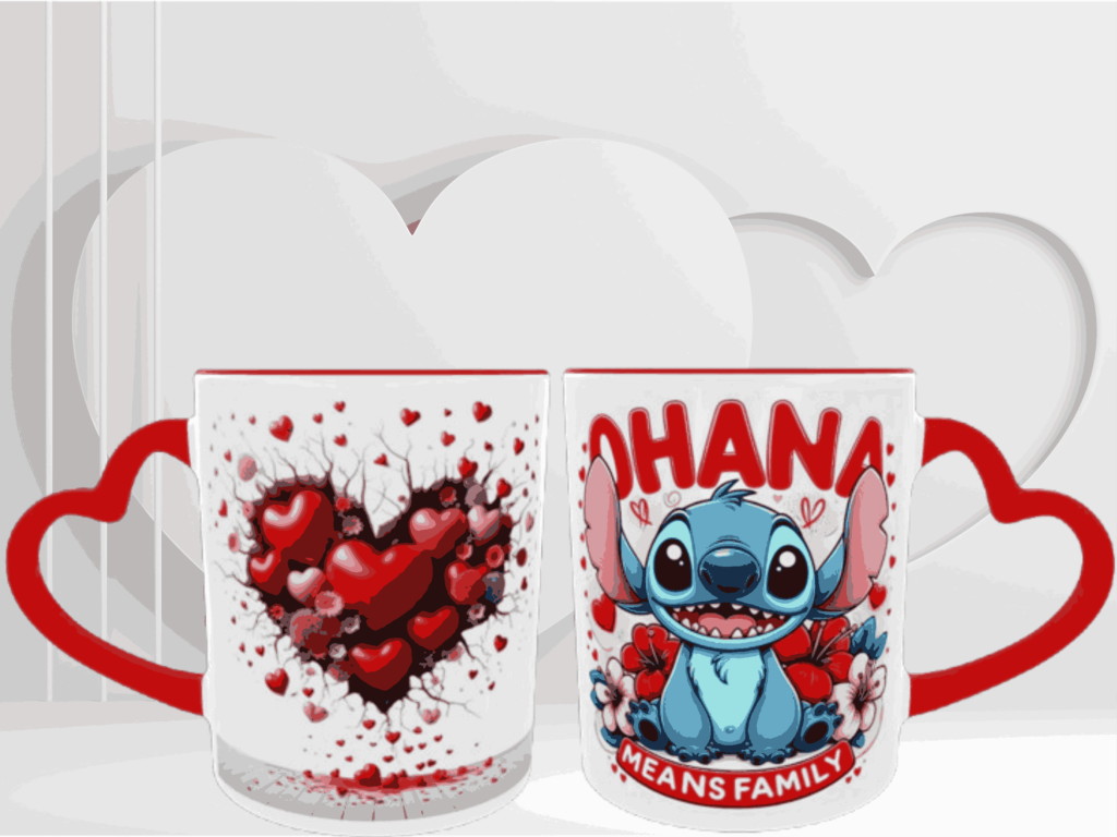 Κούπα Καρδιά Ohana Stitch- Άγιος Βαλεντίνος