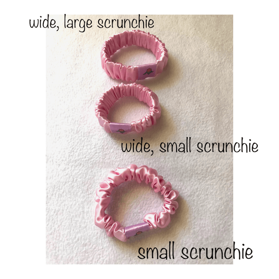 Λάστιχο μαλλιών σατέν φαρδύ, small, pink