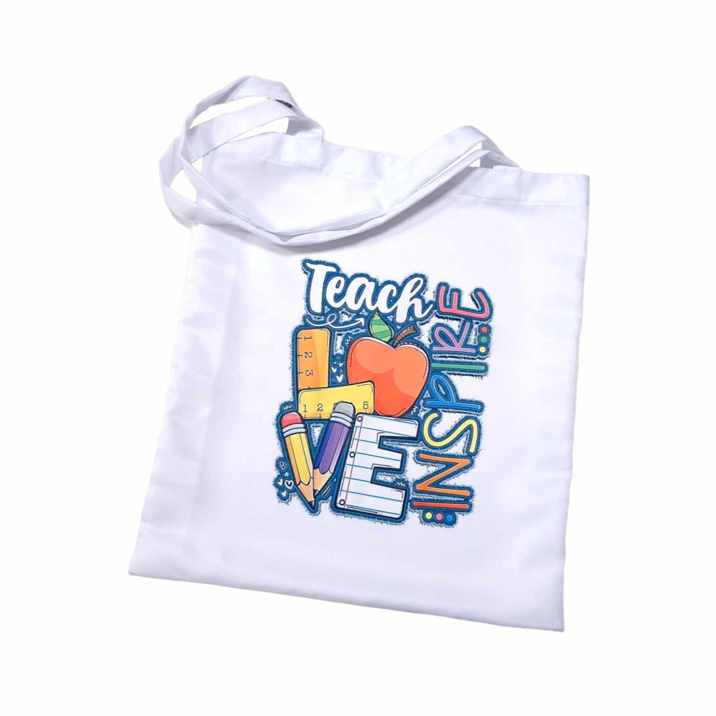 Tote πάνινη τσάντα για τη δασκάλα | Teach Love Inspire